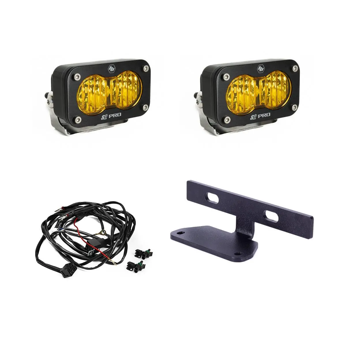 24 Can-Am Maverick R Dual S2 Pro Amber Hood Kit - Baja Designs 1