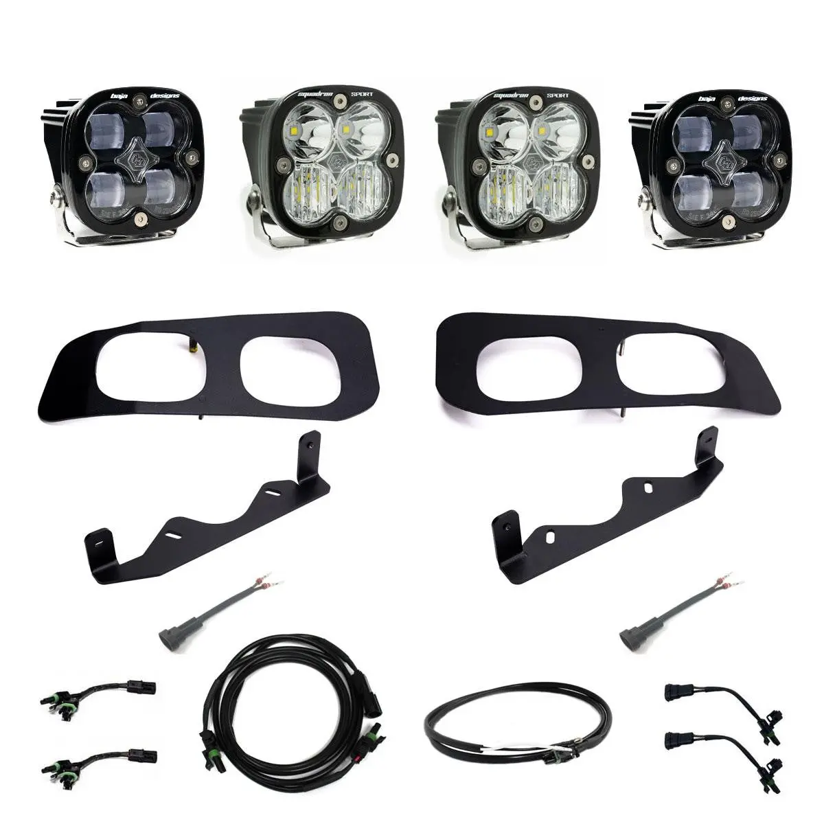 2023-2024 Ford Super Duty Squadron Sae Sport/Pro Dual Fog Pocket Light Kit - Clear Or Amber 3