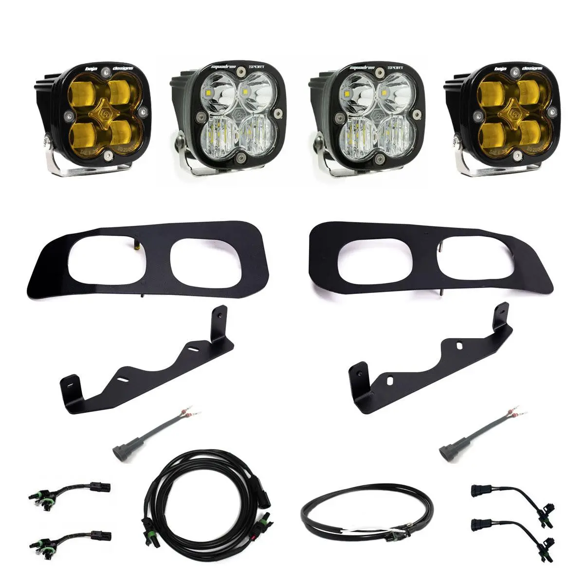 2023-2024 Ford Super Duty Squadron Sae Sport/Pro Dual Fog Pocket Light Kit - Clear Or Amber 4