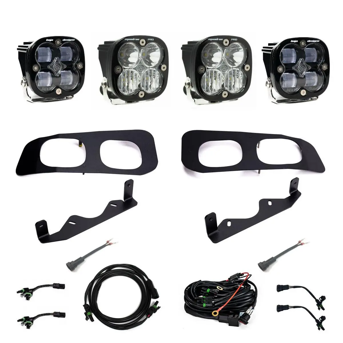 2023-2024 Ford Super Duty Squadron Sae Sport/Pro Dual Fog Pocket Light Kit - Clear Or Amber 7