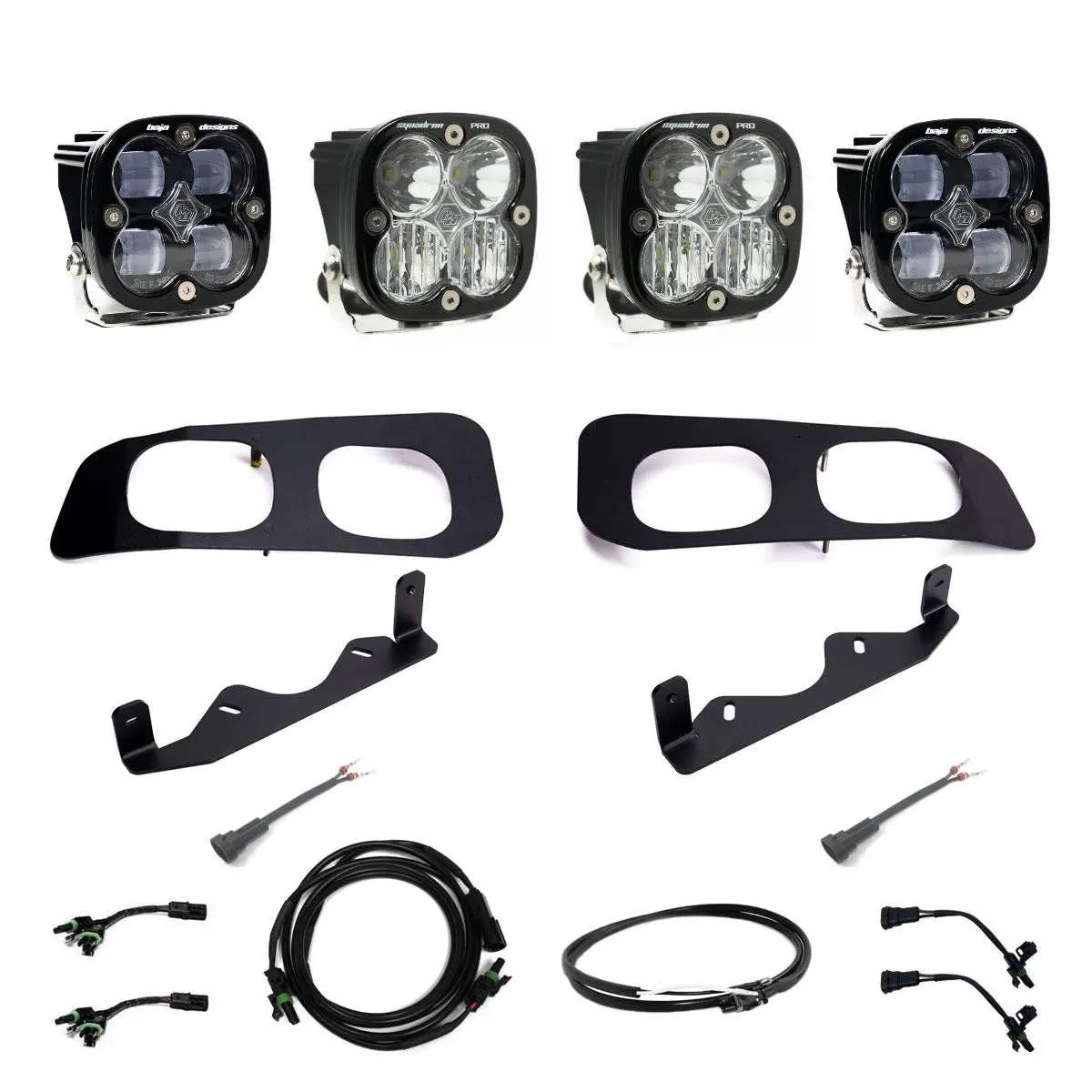 2023-2024 Ford Super Duty Squadron Sae Sport/Pro Dual Fog Pocket Light Kit - Clear Or Amber 8