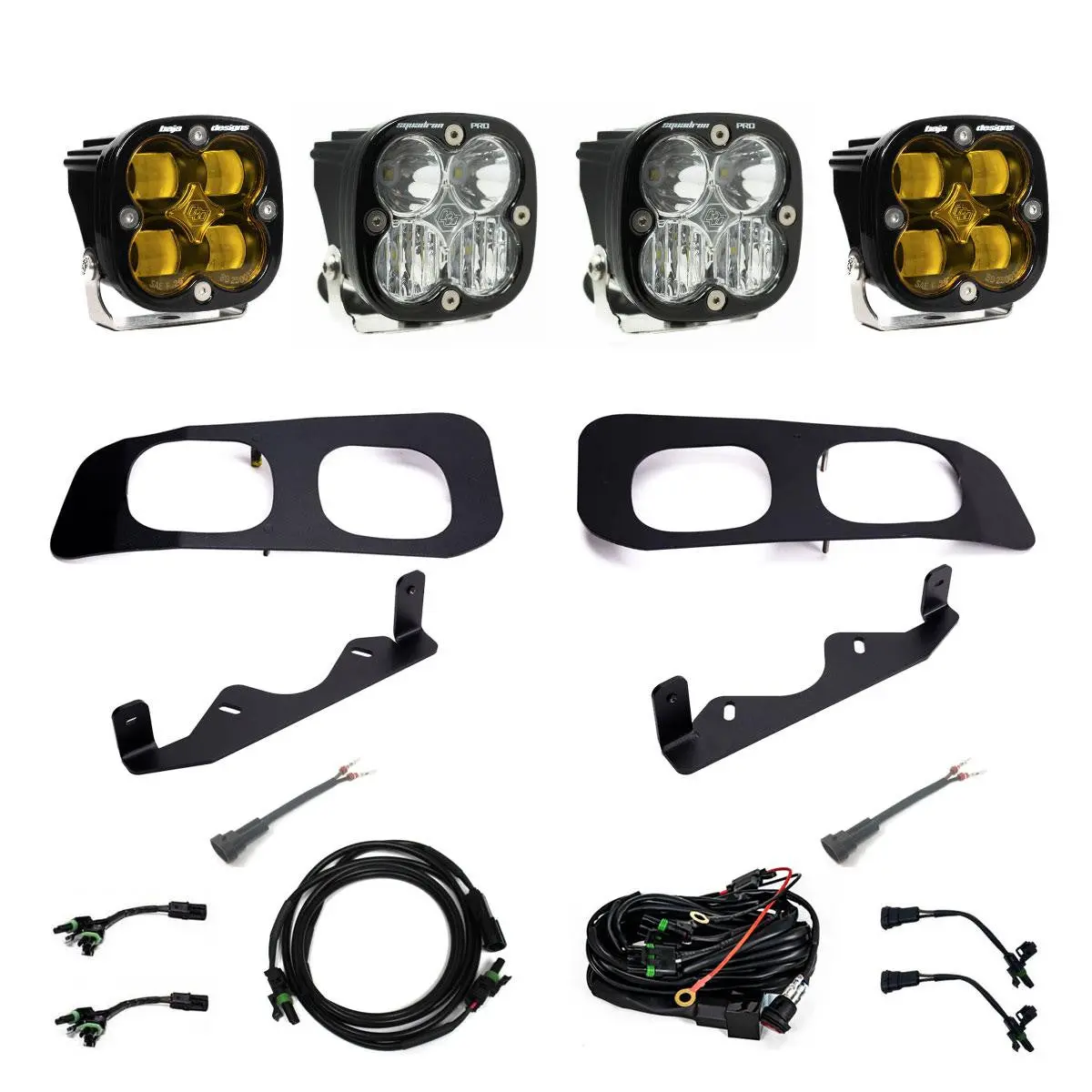 2023-2024 Ford Super Duty Squadron Sae Sport/Pro Dual Fog Pocket Light Kit - Clear Or Amber 7