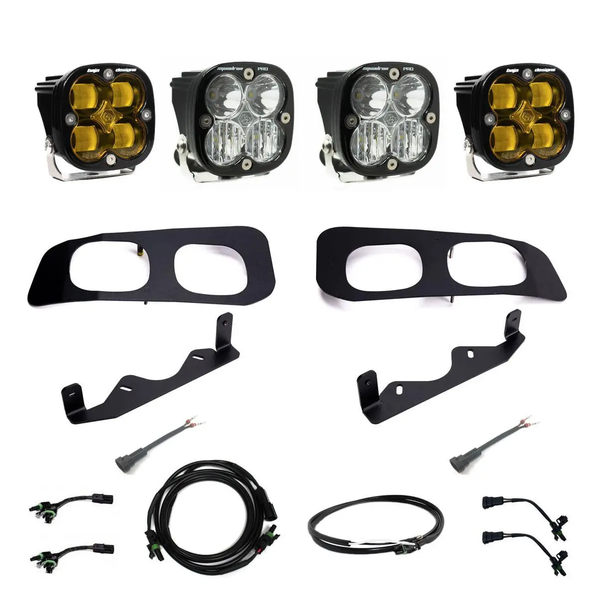 2023-2024 Ford Super Duty Squadron Sae Sport/Pro Dual Fog Pocket Light Kit - Clear Or Amber 8