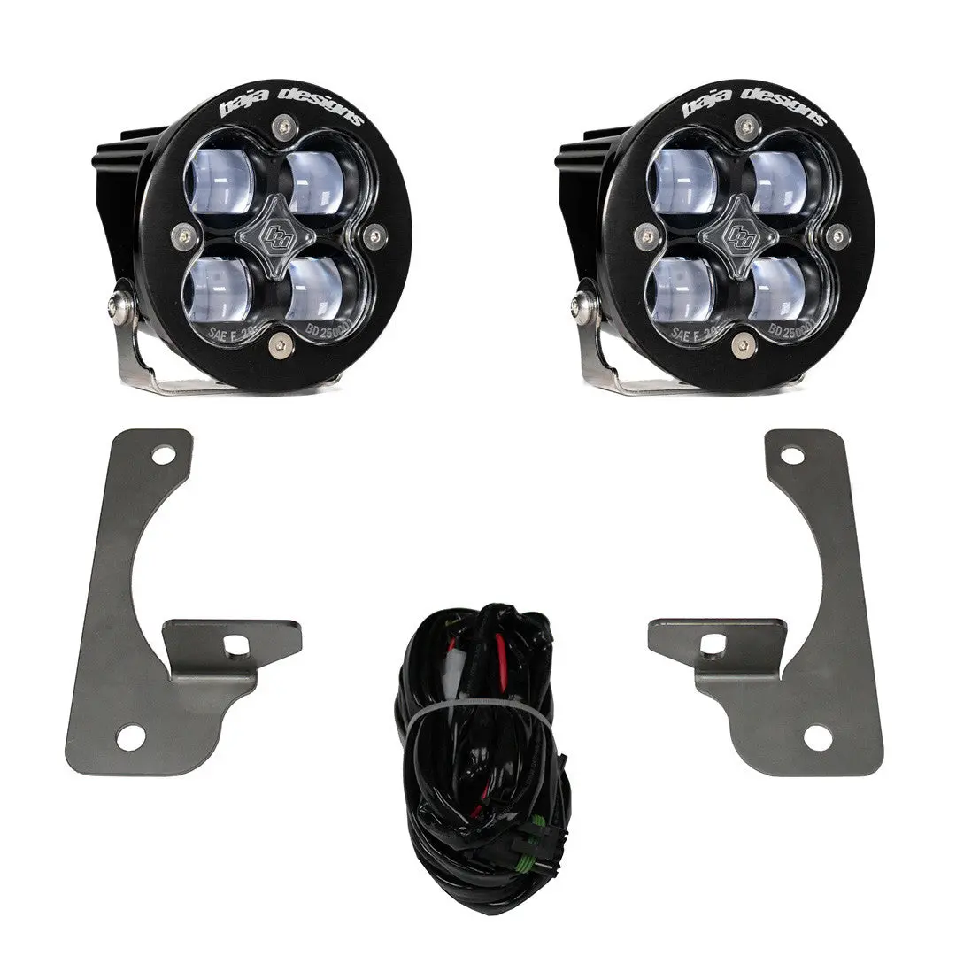 2010-18 Jeep Wrangler Jk Squadron R Sae Fog Pocket Light Kit - Premium Oe Bumper - Baja Designs 2