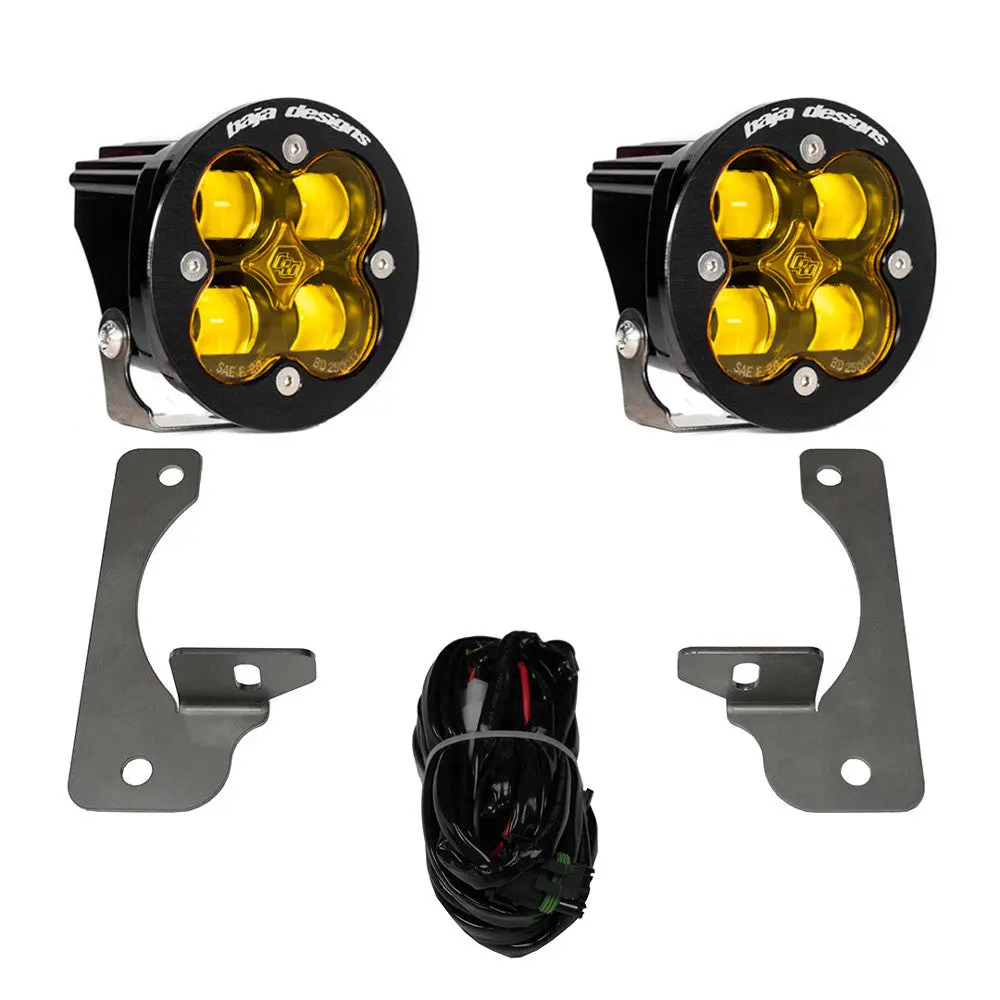 2010-18 Jeep Wrangler Jk Squadron R Sae Fog Pocket Light Kit - Premium Oe Bumper - Baja Designs 1