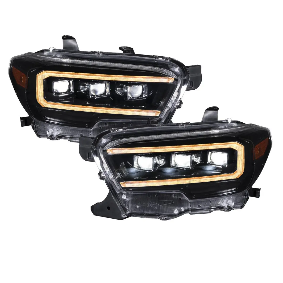 2016-2023 Toyota Tacoma Sequential Led Projector Headlights With Amber Drl Pair Form Lighting - Fl0076 1