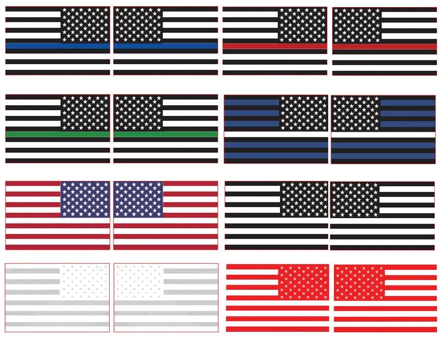 Spv Parts American Flag Vehicle Graphics Left & Right (Assorted) 1