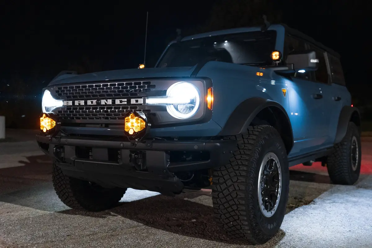 Spv Parts 2021+ Ford Bronco Modular Bumper Light / Light Bar Kit With 30" Light Bar Or 2 Lights 13