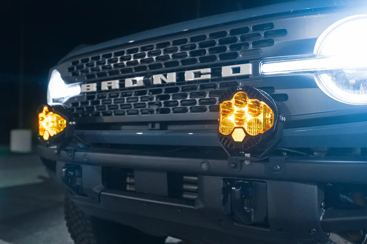 Spv Parts 2021+ Ford Bronco Modular Bumper Light / Light Bar Kit With 30" Light Bar Or 2 Lights 10