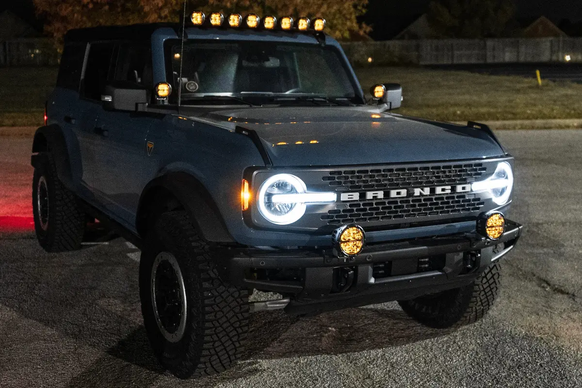 Spv Parts 2021+ Ford Bronco Modular Bumper Light / Light Bar Kit With 30" Light Bar Or 2 Lights 12