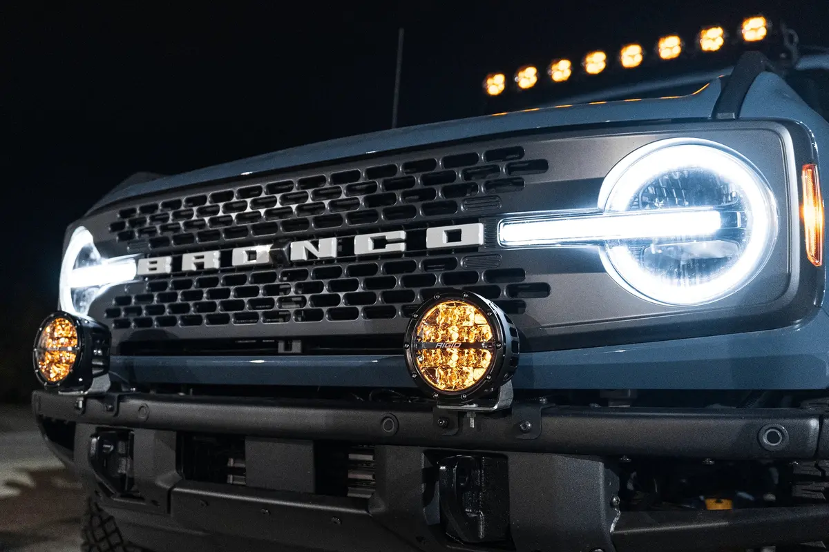Spv Parts 2021+ Ford Bronco Modular Bumper Light / Light Bar Kit With 30" Light Bar Or 2 Lights 8