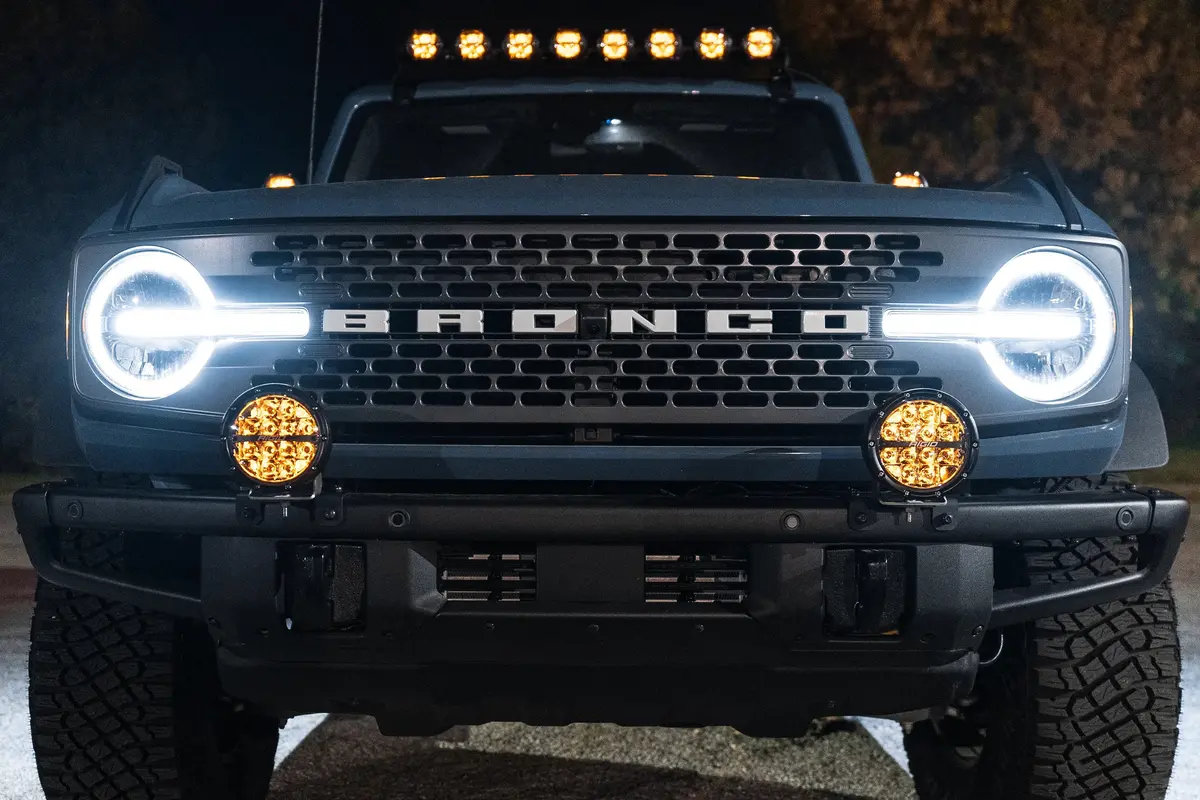 Spv Parts 2021+ Ford Bronco Modular Bumper Light / Light Bar Kit With 30" Light Bar Or 2 Lights 2
