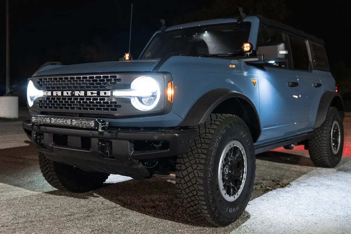 Spv Parts 2021+ Ford Bronco Modular Bumper Light / Light Bar Kit With 30" Light Bar Or 2 Lights 4