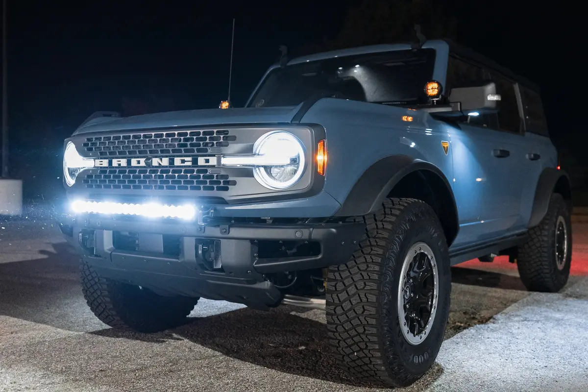 Spv Parts 2021+ Ford Bronco Modular Bumper Light / Light Bar Kit With 30" Light Bar Or 2 Lights 5