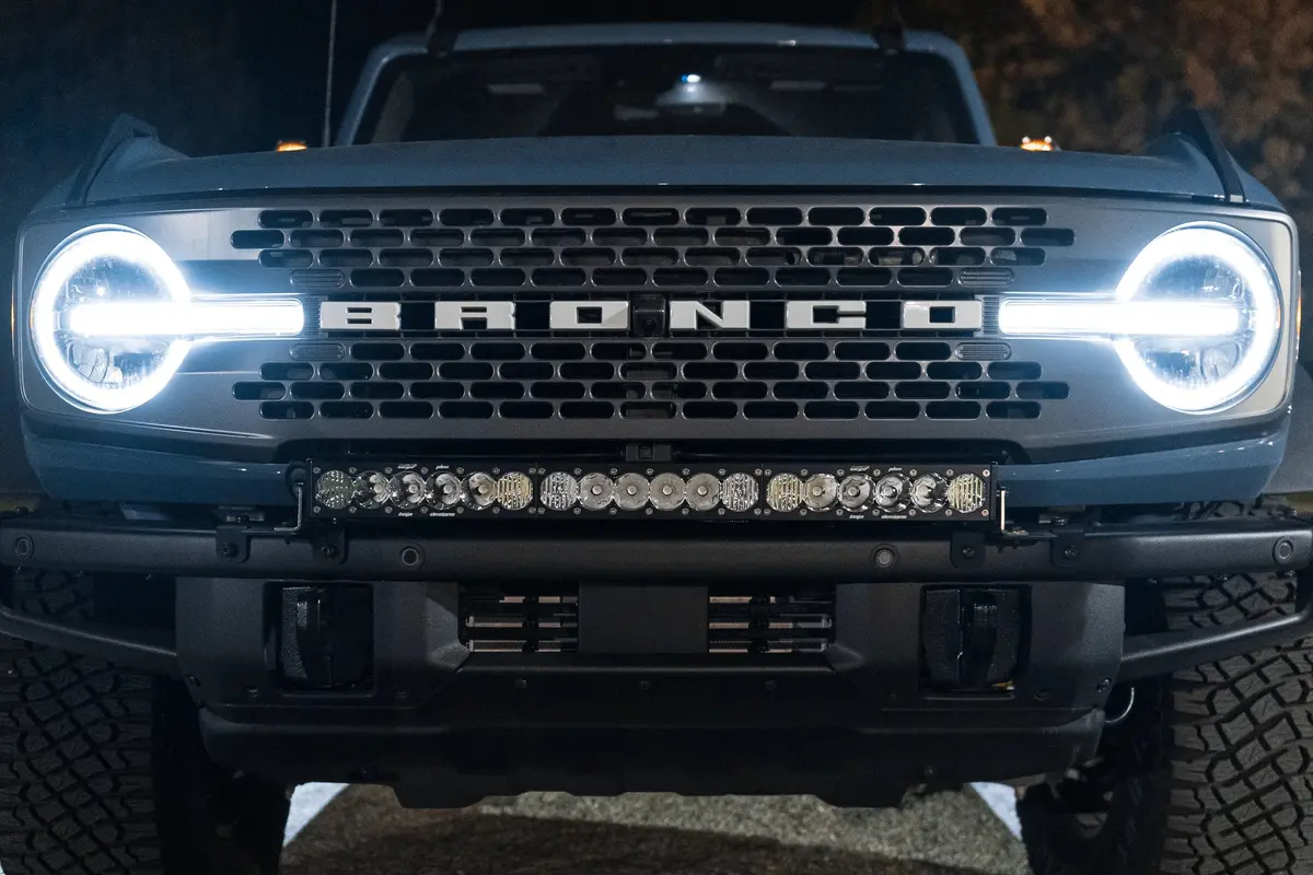 Spv Parts 2021+ Ford Bronco Modular Bumper Light / Light Bar Kit With 30" Light Bar Or 2 Lights 6