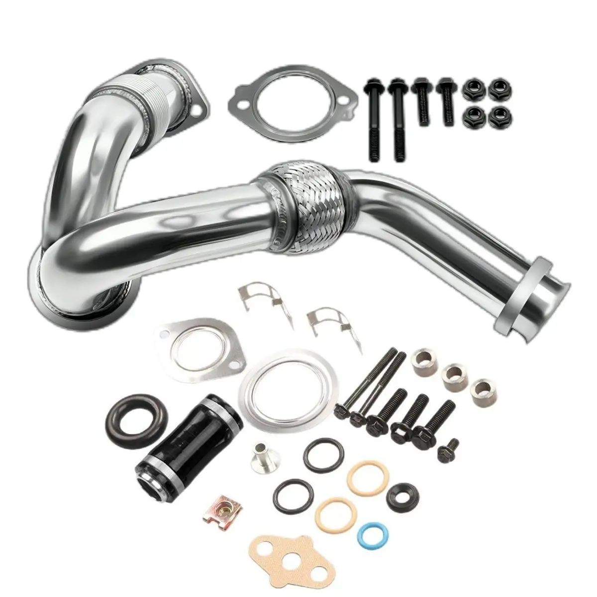 Y-Pipe Up Pipe With Gasket And Turbo Install Kit 2003-2007 Ford 6.0 Powerstroke F250 F350 F450 Excusion 1