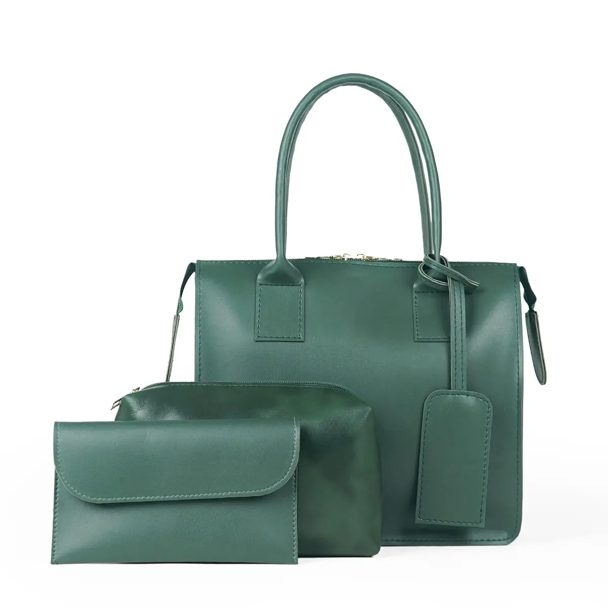 Clever Set Of 3 Bag Green 1