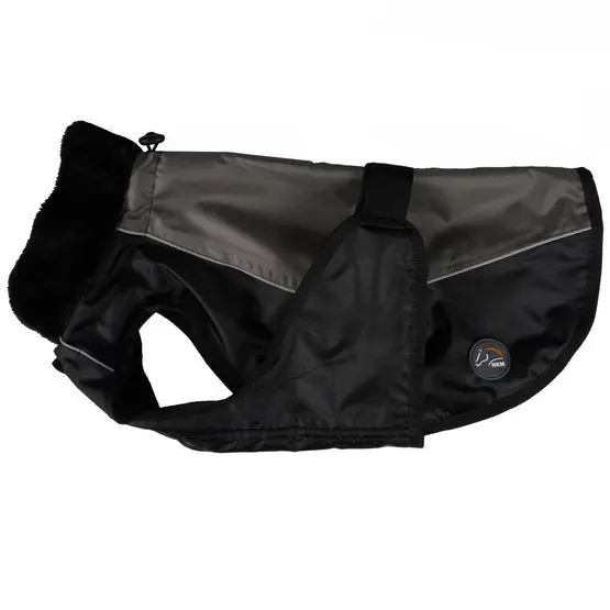 Hkm Dog Coat With Teddy Fur Collar 1