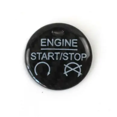 Carbon Fiber Engine Start-Stop Push Button Cover Trim19 For 2015-2020 Ford Mustang 1