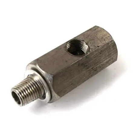 Stainless Steel 1/8'' Bspt Oil Pressure Sensor Sendor Tee Adapter To 1/8 Npt Gauge T-Piece Car Accessories 1