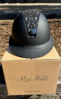 Samshield Miss Shield Shadowmatt Pearl Drops 1.0 Riding Helmet - Clearance 1