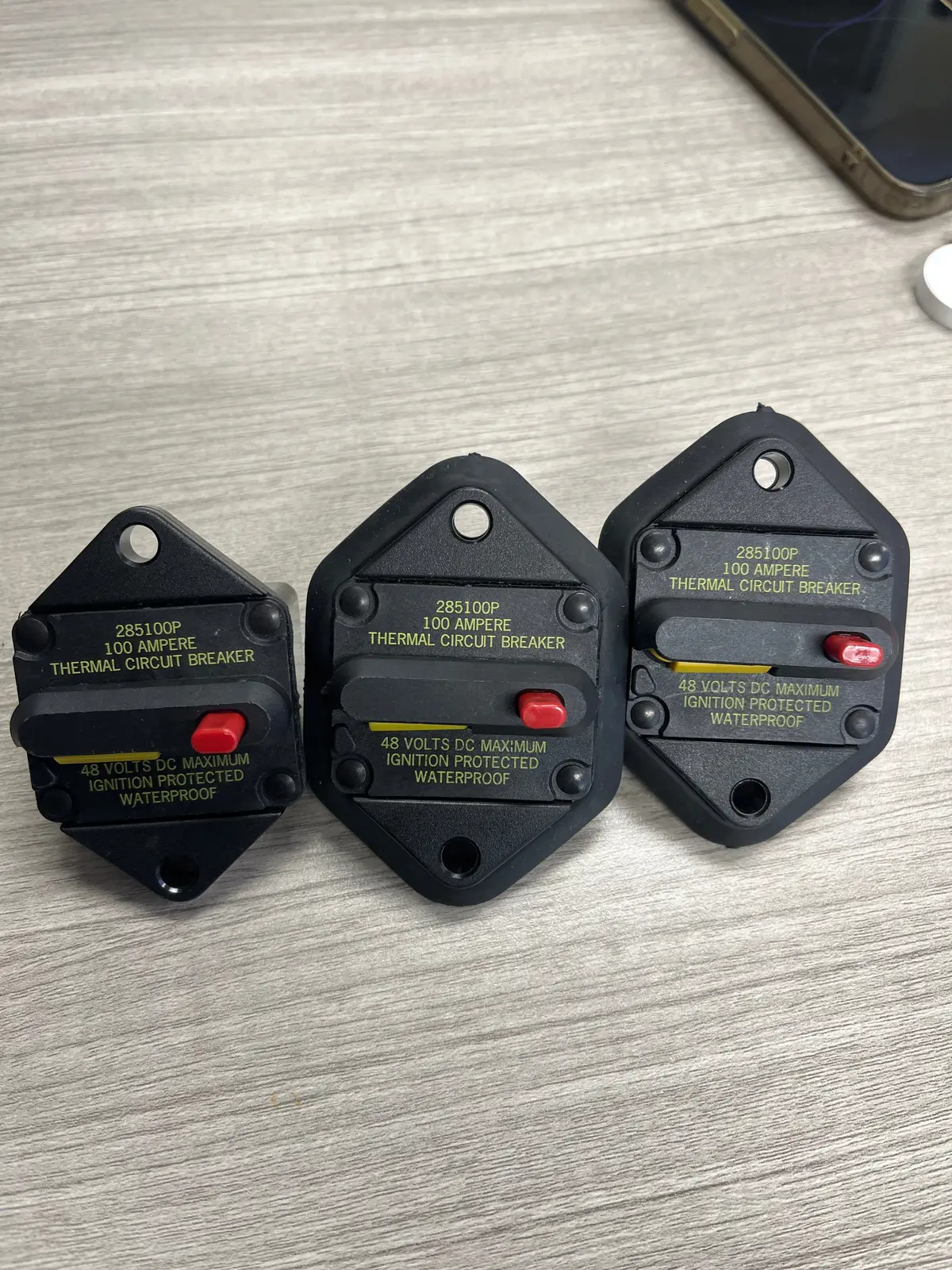 100 Amp Panel Mount Type Iii Circuit Breaker 1