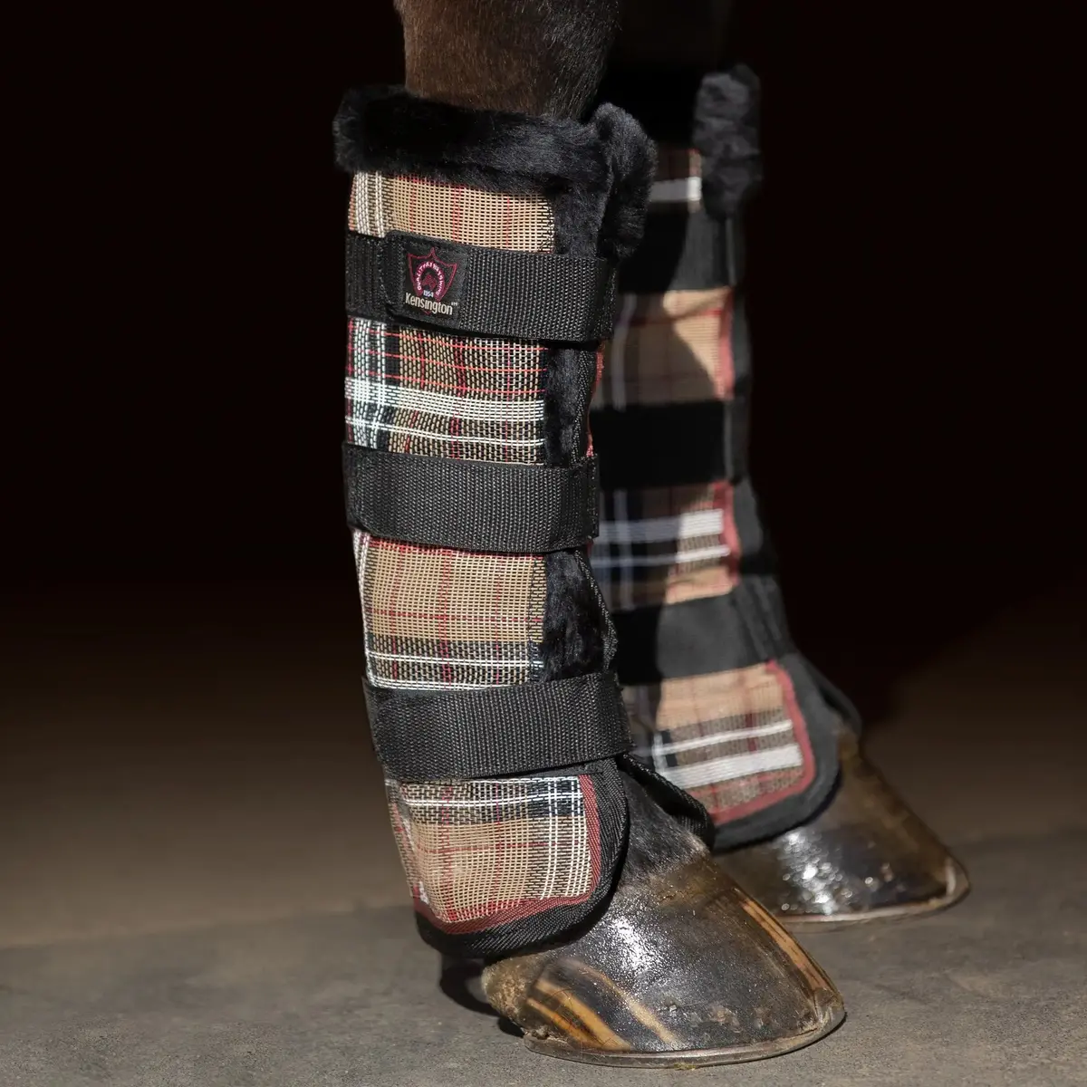 Horse Fly Boots With Fleece Trim - Set Of 2 - 73% Uv + Fly Protection 1
