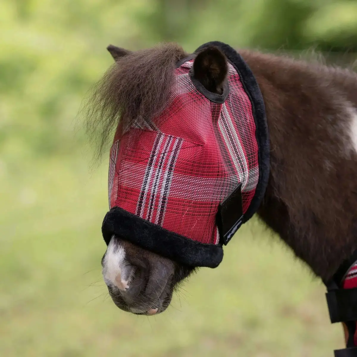 Mini Fly Mask with Fleece Trim – 73% UV Blocking, No Ear Coverage