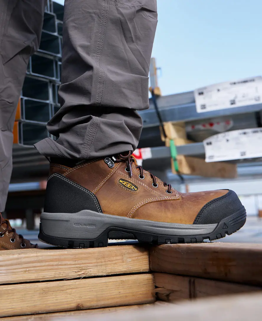 Men's Evanston 6" Waterproof Boot Int Met (Carbon Toe) | Bison/Black 8