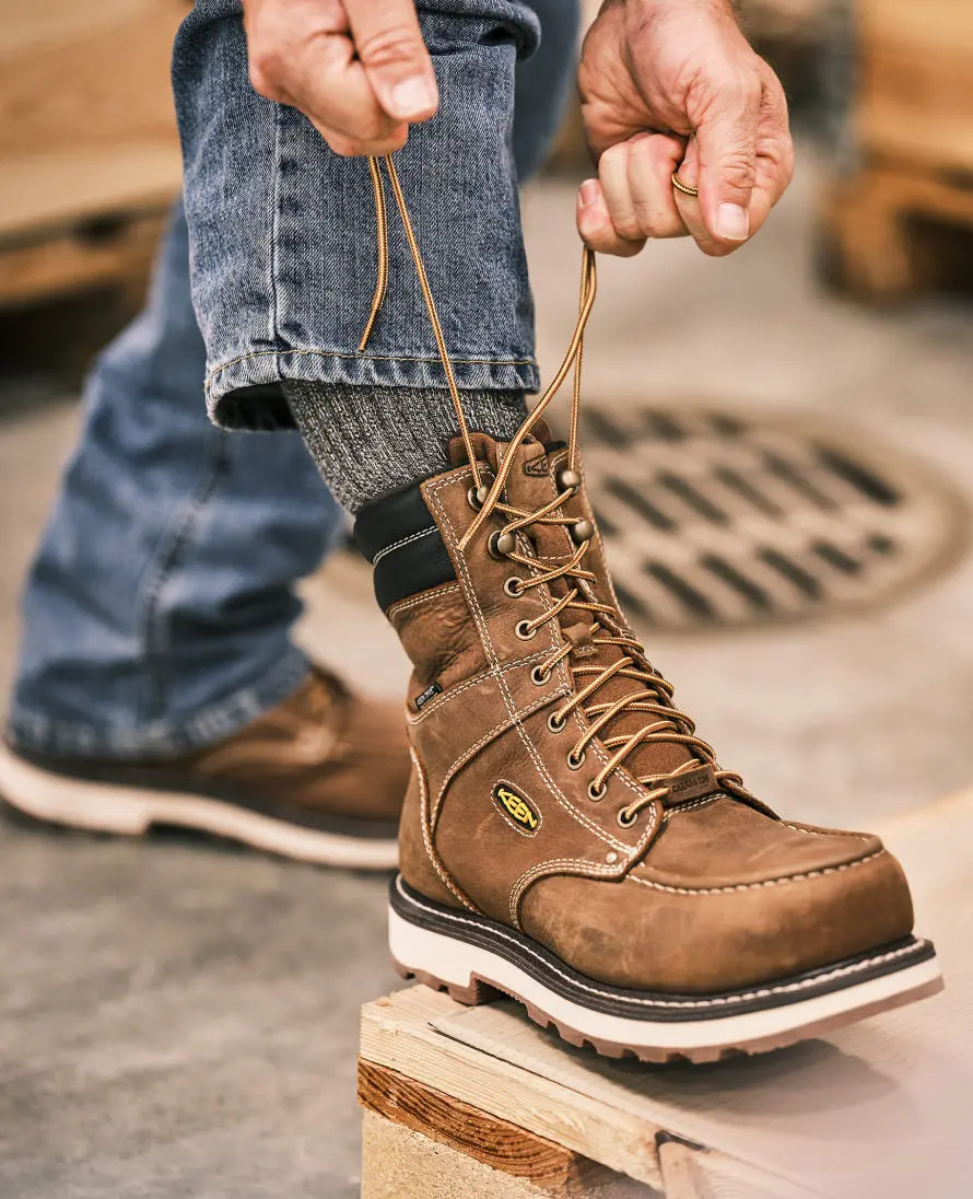 Men's Cincinnati 8" Waterproof 90° Heel Boot (Carbon Toe) | Belgian/Sandshell 9
