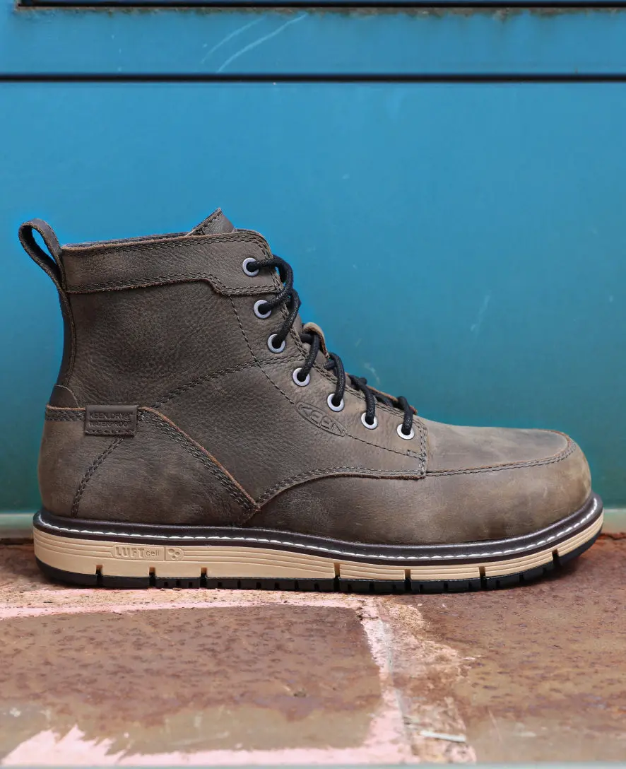 Men's San Jose 6" Waterproof Boot (Aluminum Toe) | Cascade Brown/Black 8