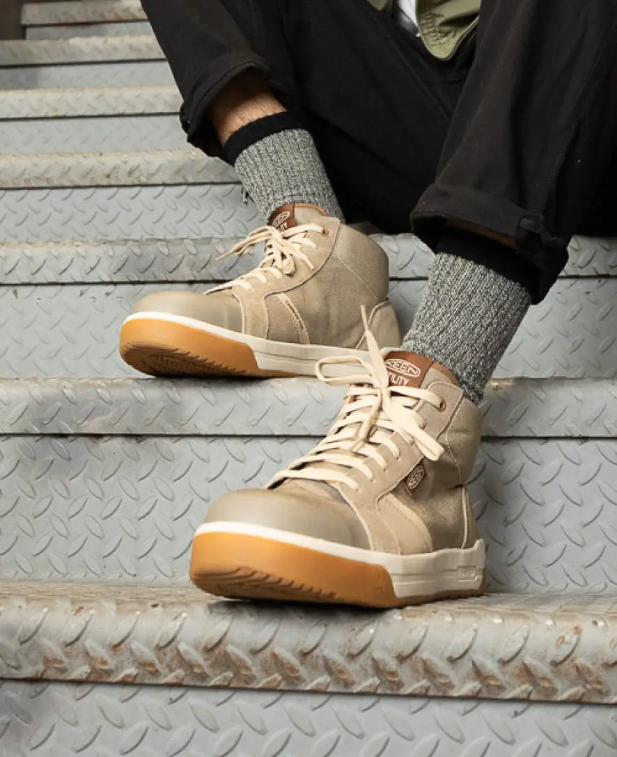 Men's Kenton Mid Work Shoe (Carbon Toe) | Brindle/Gum 8