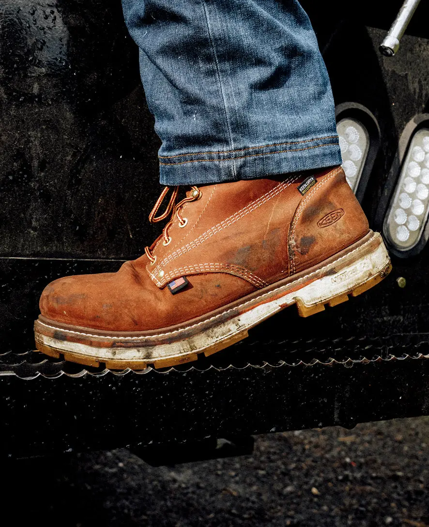 Men's Liberty 6" Waterproof 90° Heel Boot (Soft Toe) | Bombay Brown/Gum 9
