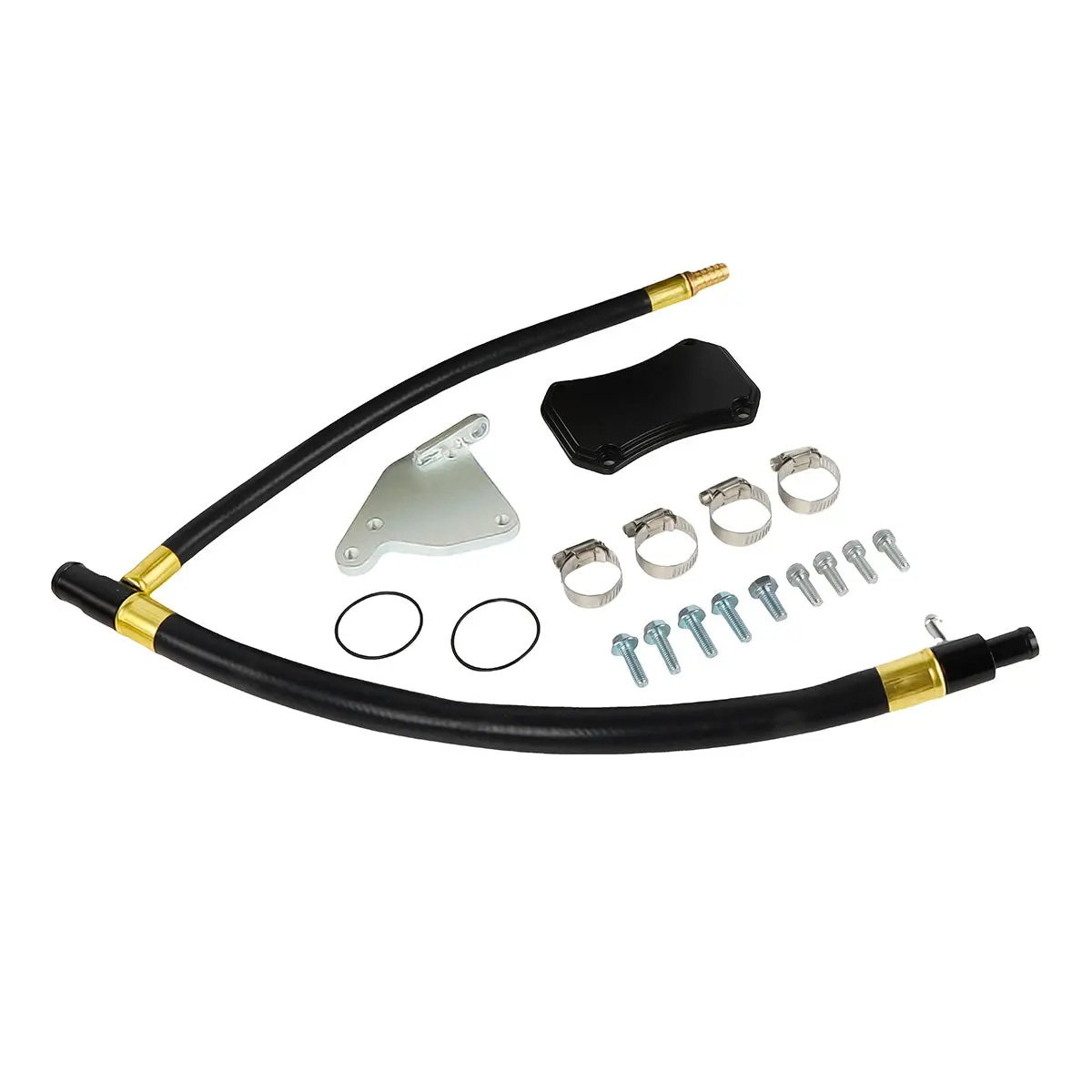 Daysyore 2011-2016 Gmc Chevy Lml 6.6L Duramax Egr Valve Cooler Delete Kit Black Off Plate 1