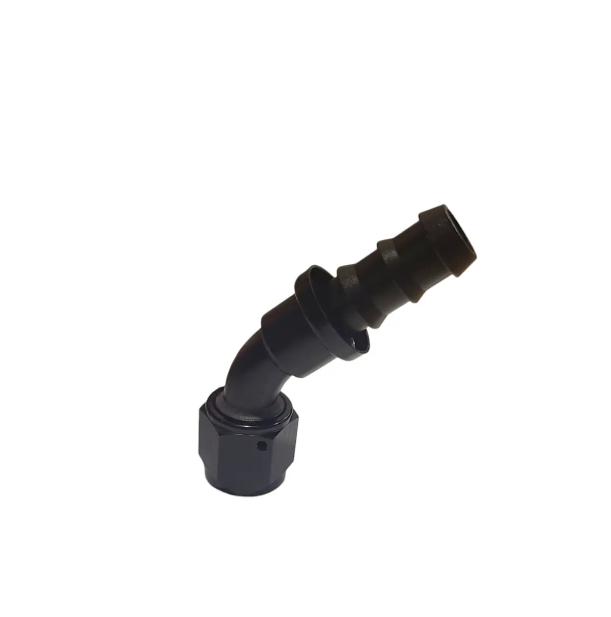 45¶Ø Degree Push Lock Hose End An10 (Black) 1