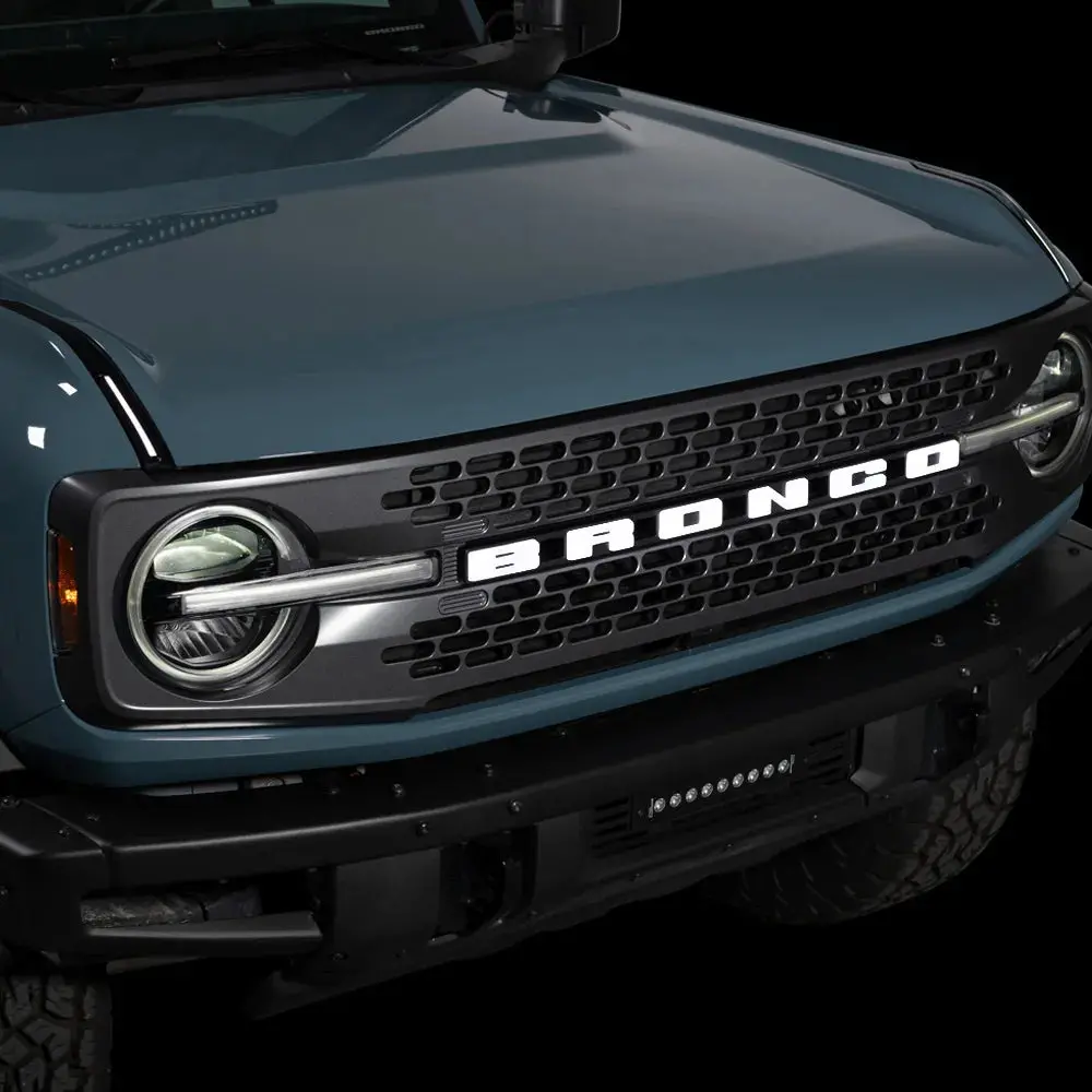 Putco Luminix Ford Bronco Led Grille Emblem - Fits Ford Bronco 2021-2025 - W/ Or W/O Front Camera 1