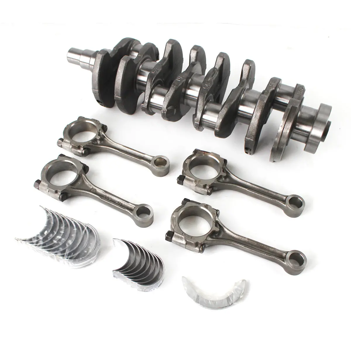 Daysyore Engine Crankshaft Conrods W/ Bearing Kit 2311023710 For 2000-2012 Hyundai Elantra Tiburon Tucson 2.0L 1