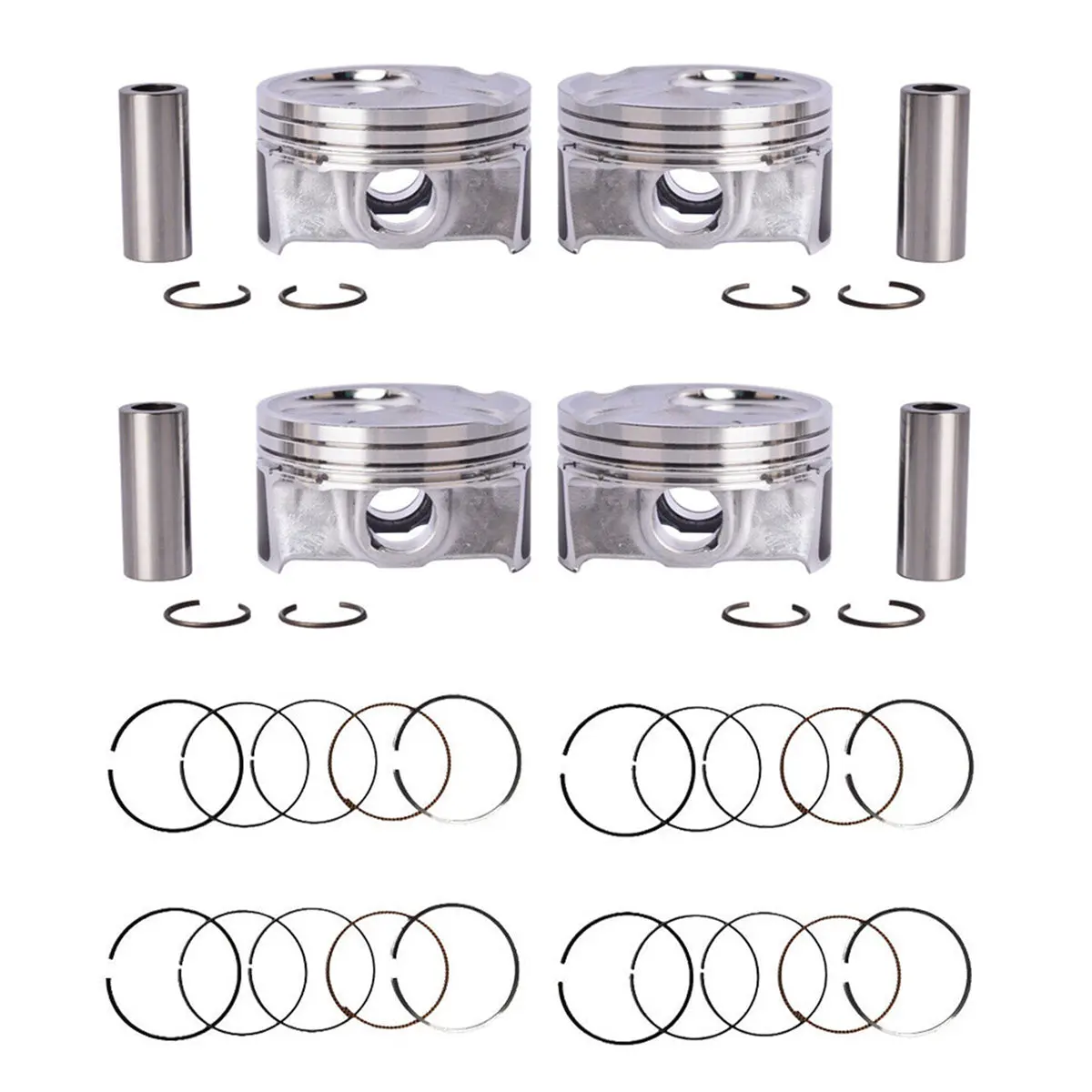 Daysyore 4Pcs Piston & Rings Kit 23041-2E210 For 2014-2018 Kia Soul Forte Forte5 Forte Koup 2.0L 1