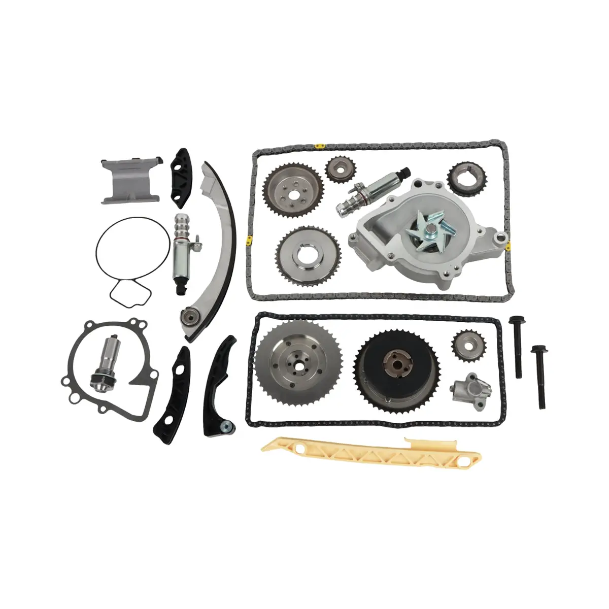 Daysyore Timing Chain Kit Vct Selenoid Actuator Gear Water Pump For Gm 2.2L 2.4L Ecotec 1