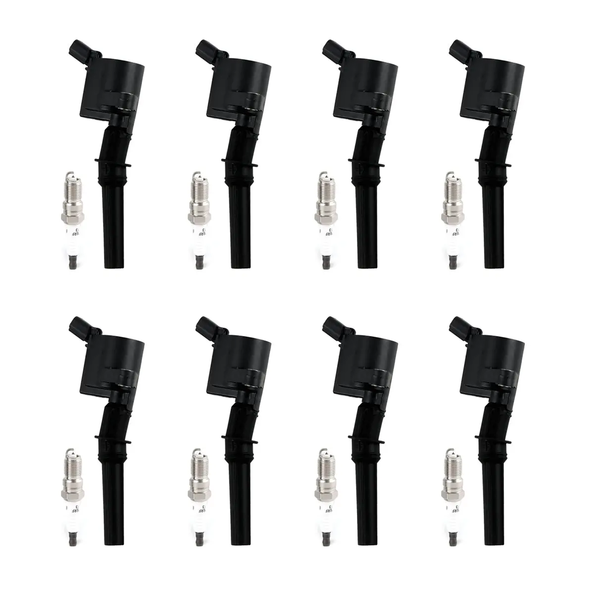 Daysyore 8Pcs Ignition Coils +8Pcs Iridium Spark Plugs For Ford F150 5.4L Fd503 1