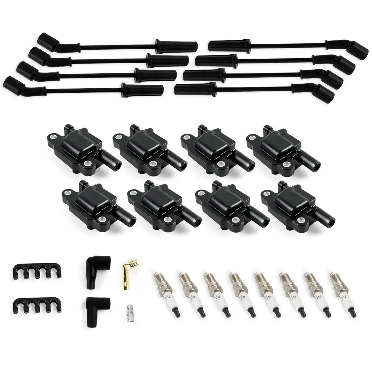 Daysyore 8Pcs Ignition Coils +8Pcs Iridium Spark Plugs+8Pcs Spark Plug Wires For Chevy Uf413 1