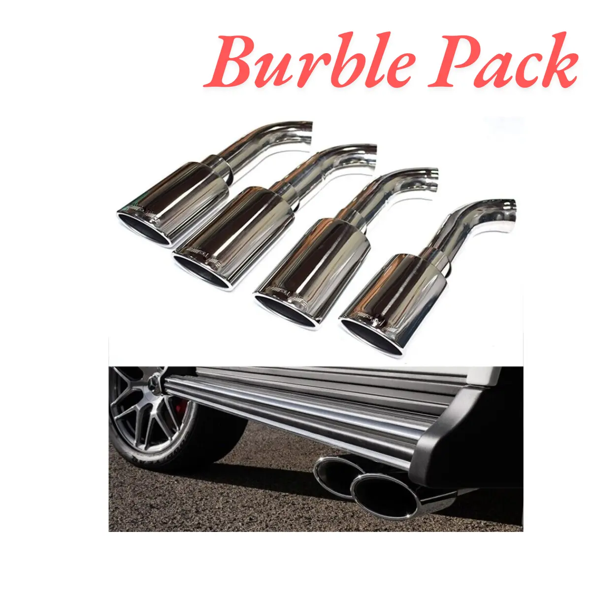 Burble Pack 8Pcs Exhaust Muffler Pipe Tips For Mercedes Benz W464 G500 G550 G63 G Class 16-19 1