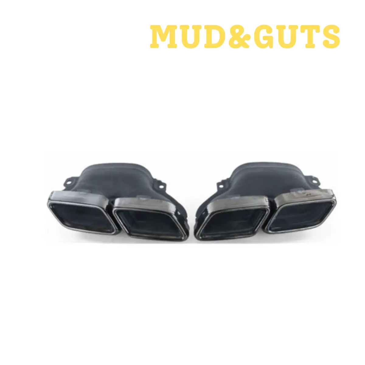 Mud&Guts 2Pcs Car Exhaust Muffler Pipe Tips Tailpipe For Mercedes Benz W205 C63 2015-2018 1