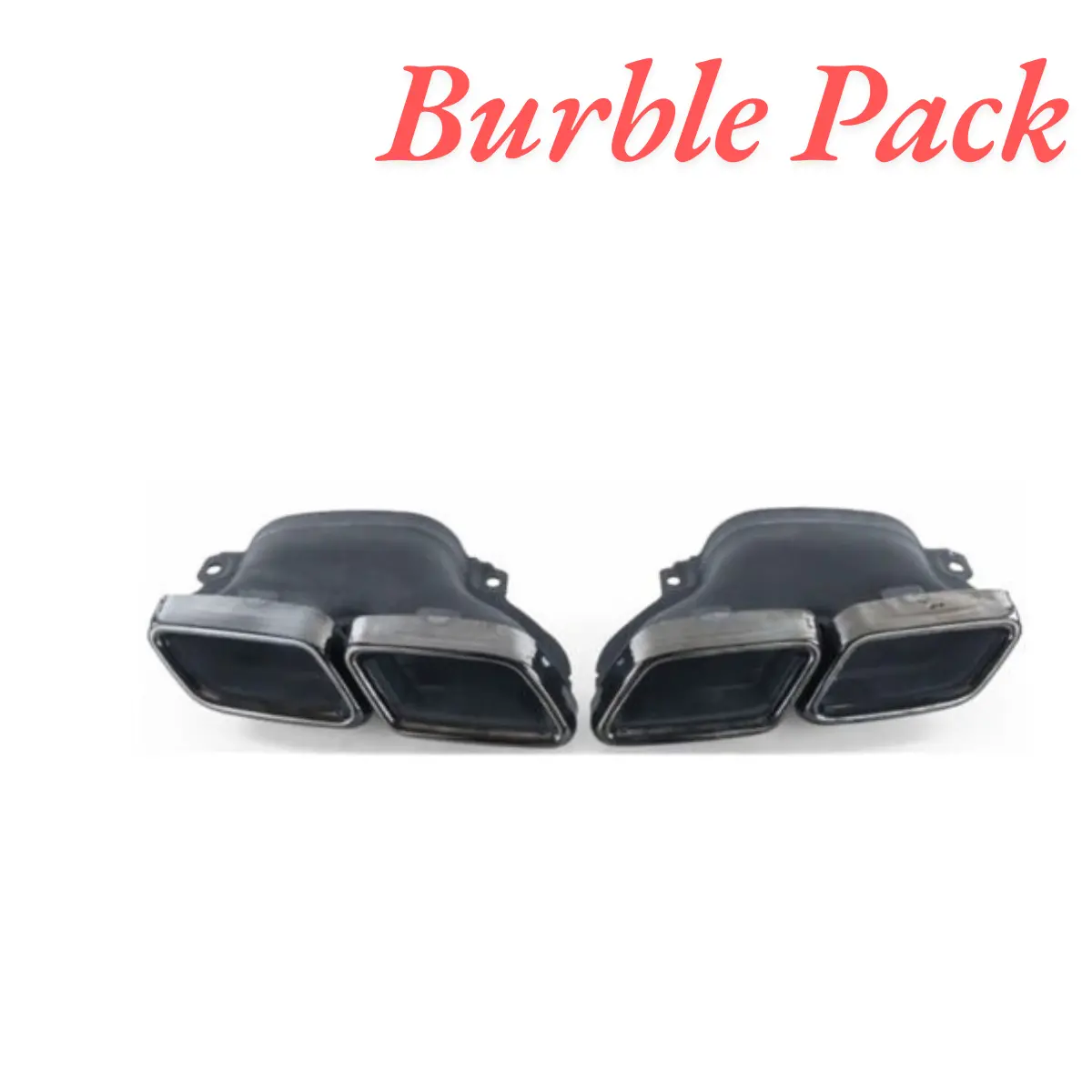 Burble Pack 2Pcs Car Exhaust Muffler Pipe Tips Tailpipe For Mercedes Benz W205 C63 2015-2018 1