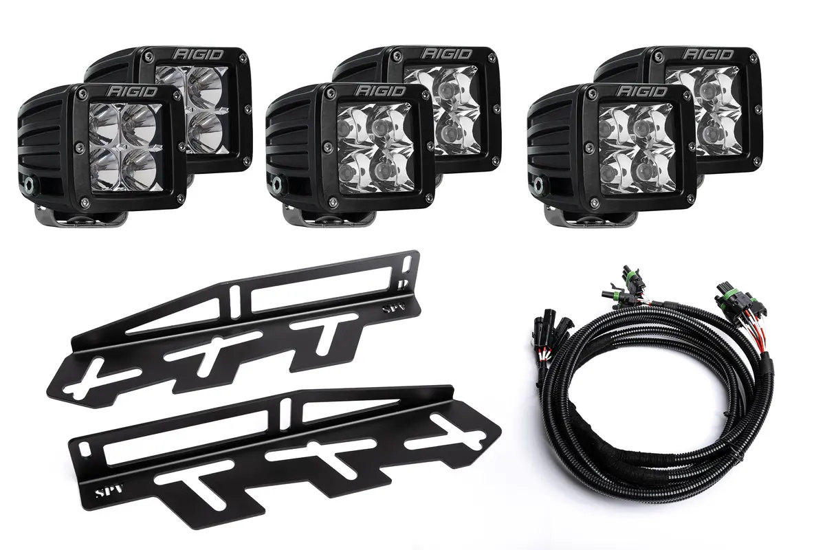 Spv Parts 2017-2020 Ford F-150 Raptor Rigid Pro Triple Fog Light Kit 1