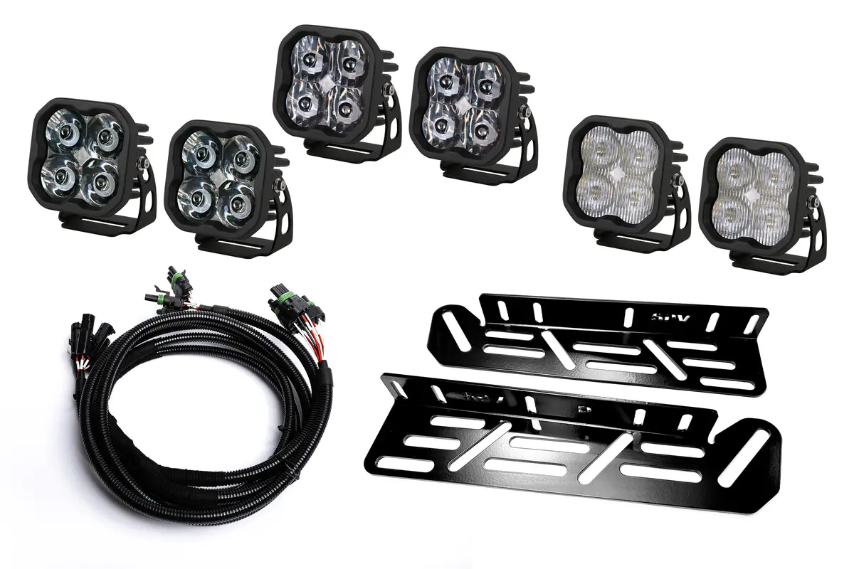 Spv Parts 2021-2026 Ford Raptor Diode Dynamics Sport & Pro Triple Fog Light Kit (With Brackets & Harness) 1