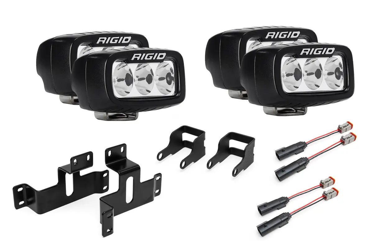 Spv Parts 2021-2026 Ford F-150 Raptor & Bronco Raptor Oem Fog Light Upgrade Kit With Brackets & Rigid Sr-M Direct Replacement Lights 17