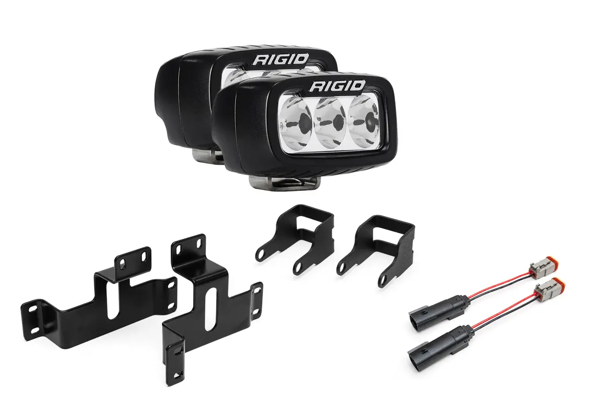 Spv Parts 2021-2026 Ford F-150 Raptor & Bronco Raptor Oem Fog Light Upgrade Kit With Brackets & Rigid Sr-M Direct Replacement Lights 18