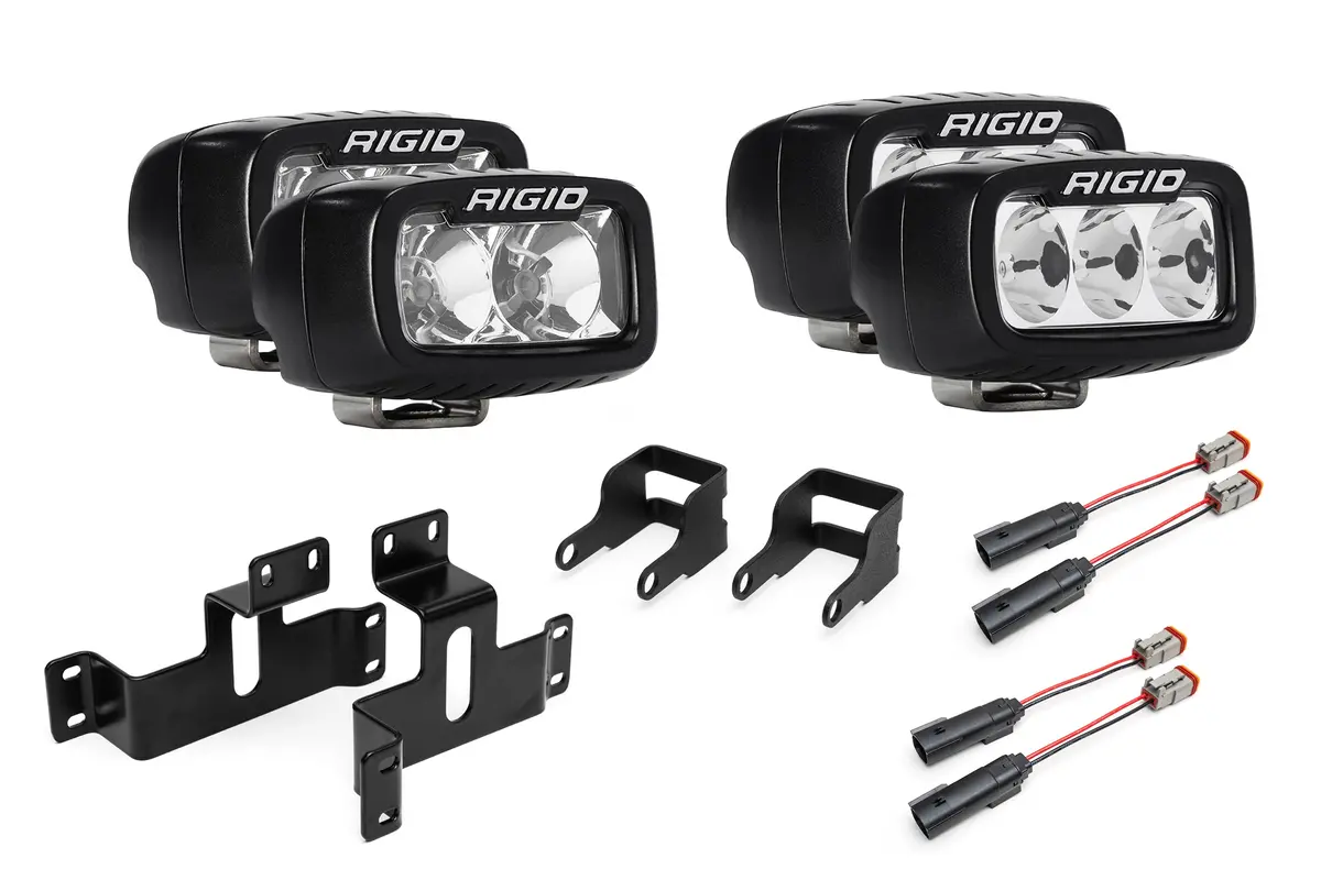 Spv Parts 2021-2026 Ford F-150 Raptor & Bronco Raptor Oem Fog Light Upgrade Kit With Brackets & Rigid Sr-M Direct Replacement Lights 19