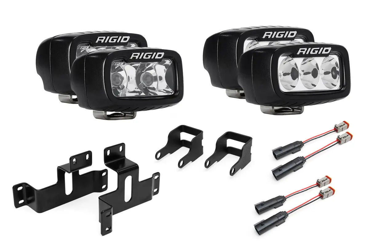 Spv Parts 2021-2026 Ford F-150 Raptor & Bronco Raptor Oem Fog Light Upgrade Kit With Brackets & Rigid Sr-M Direct Replacement Lights 21